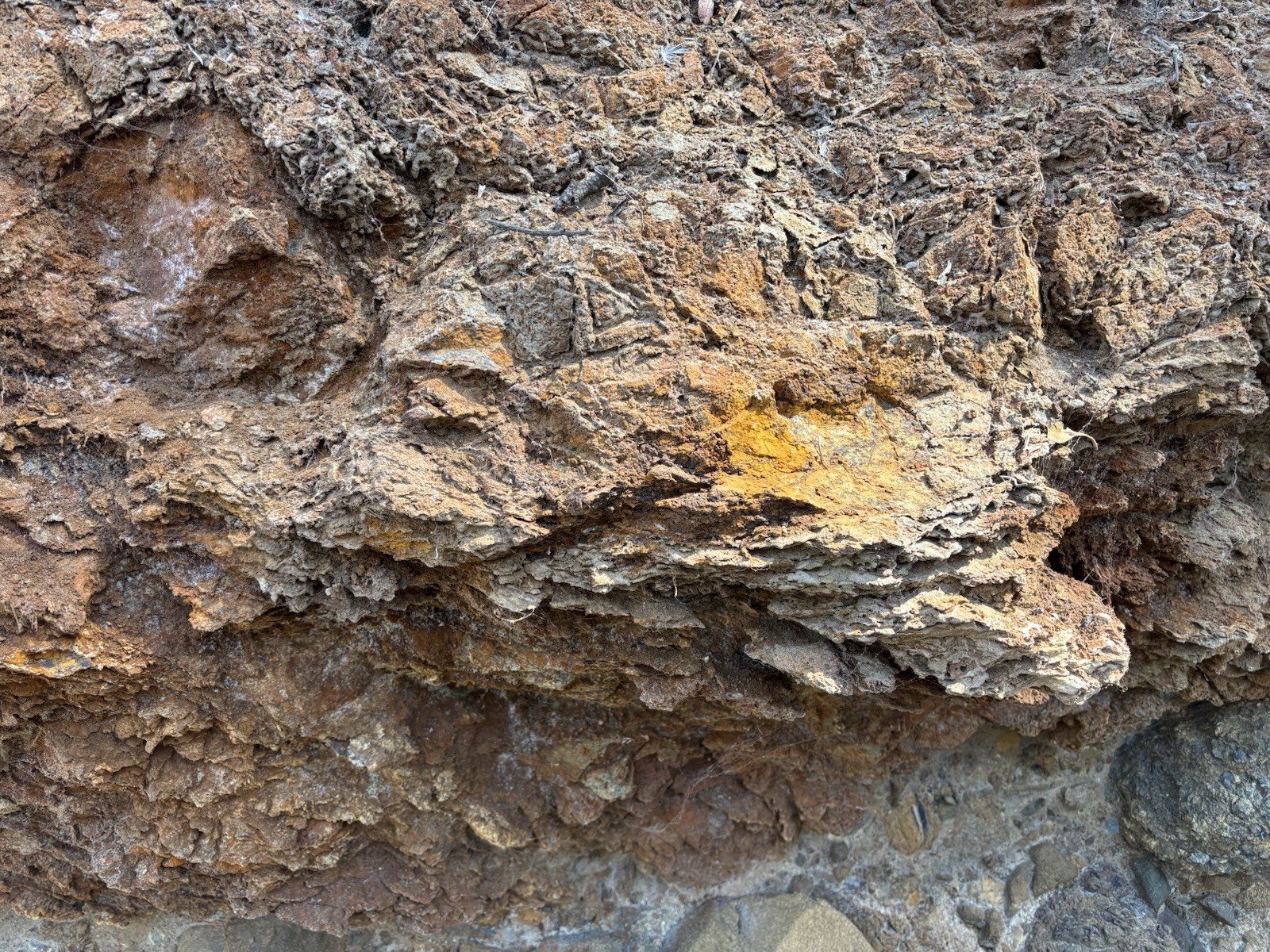 Gossan or iron cap Specimens from Ore deposit Mineral Vein in California.