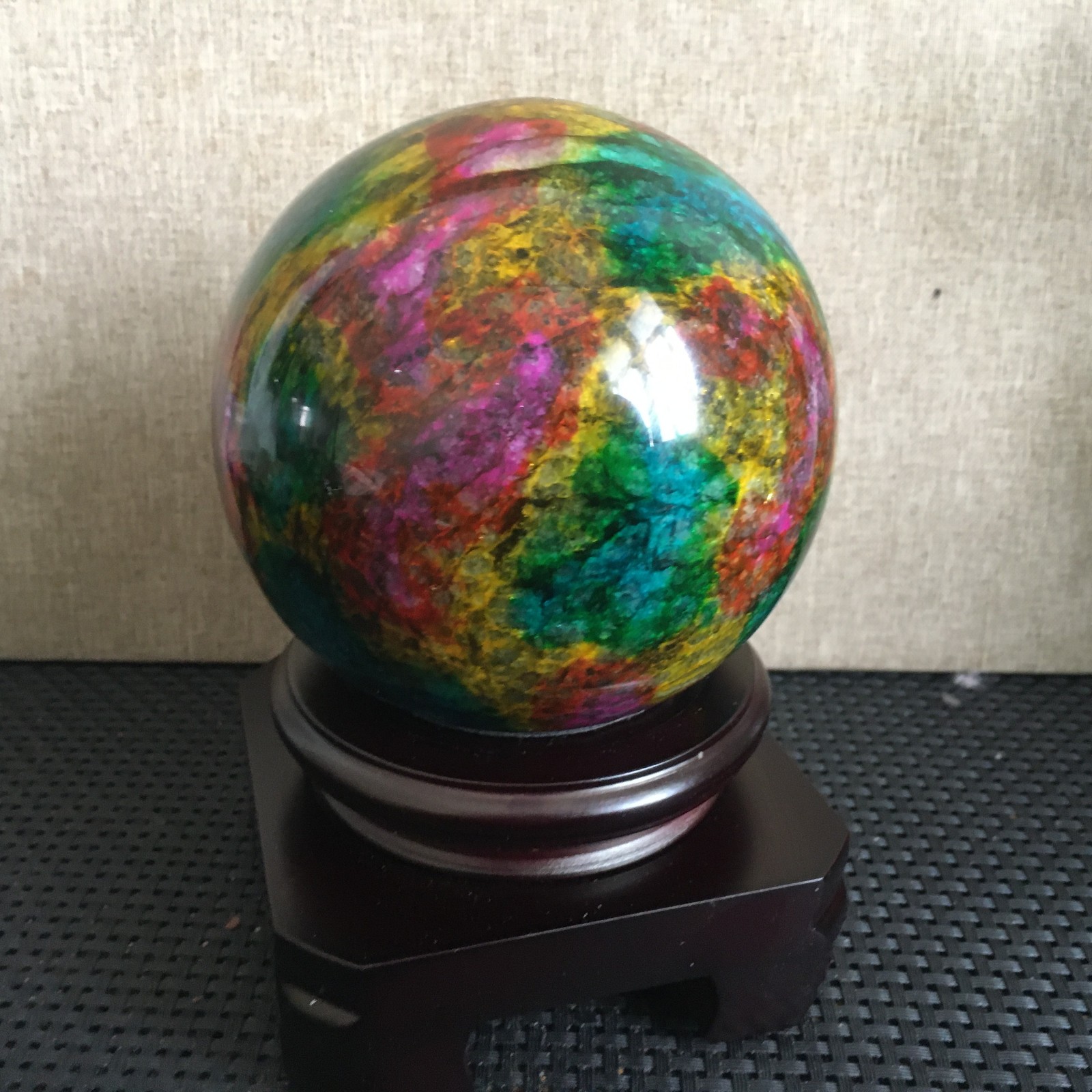 1476g “Seven Colors Jade” crystal sphere specimen -Taiwan China