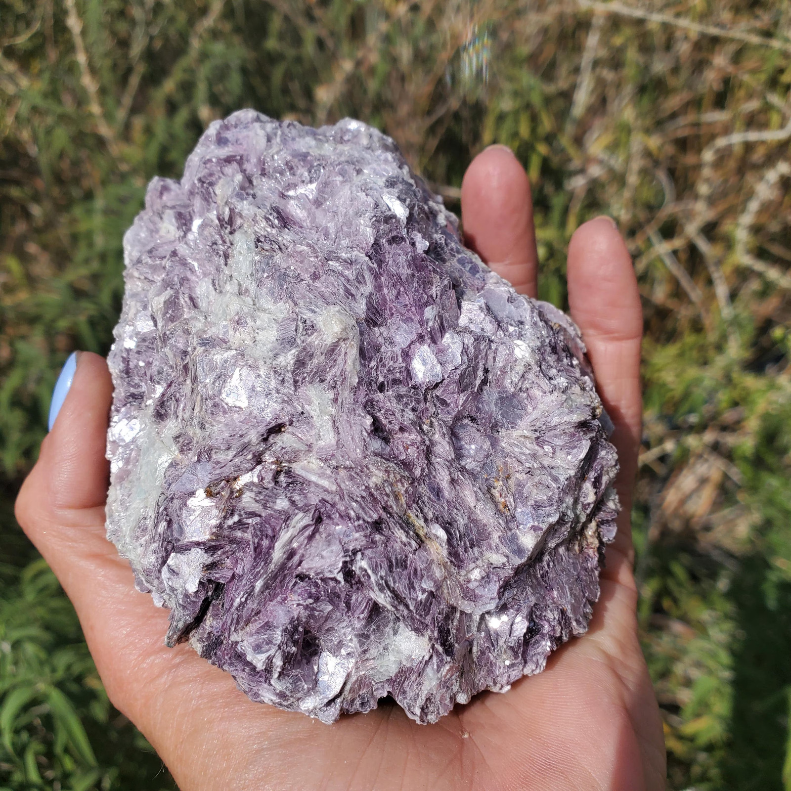 Raw Mica Lilac Pink Purple Flashy Sparkly Display Rock | A Grade | 766 grams