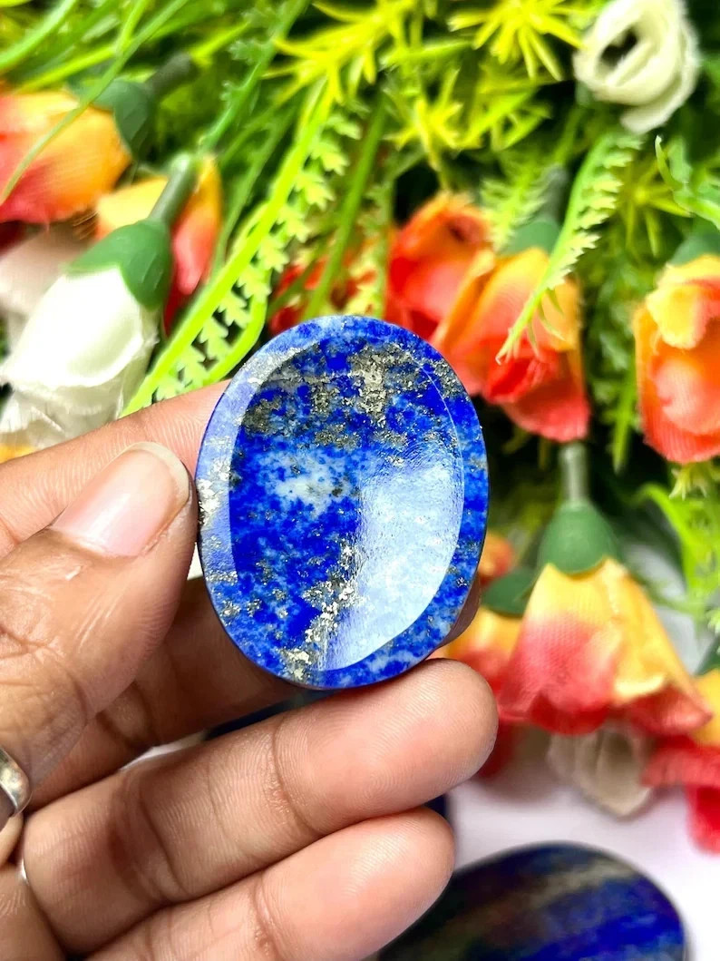 3pcs Tiger Eye Lapis Lazuli Green Aventurine Worry Palm Stone Energy Protection
