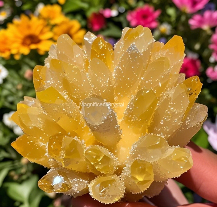 2025Rare 300g Natural Citrine Crystal Cluster Raw Healing Energy Home Decor Gift