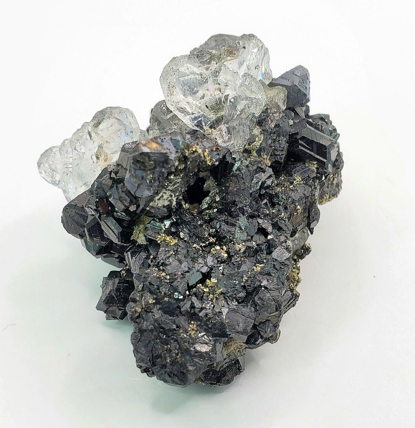 Stunning Cerussite on Galena with Pyrite 68g Natural Specimen 2″x1-3/8″x1-1/8″