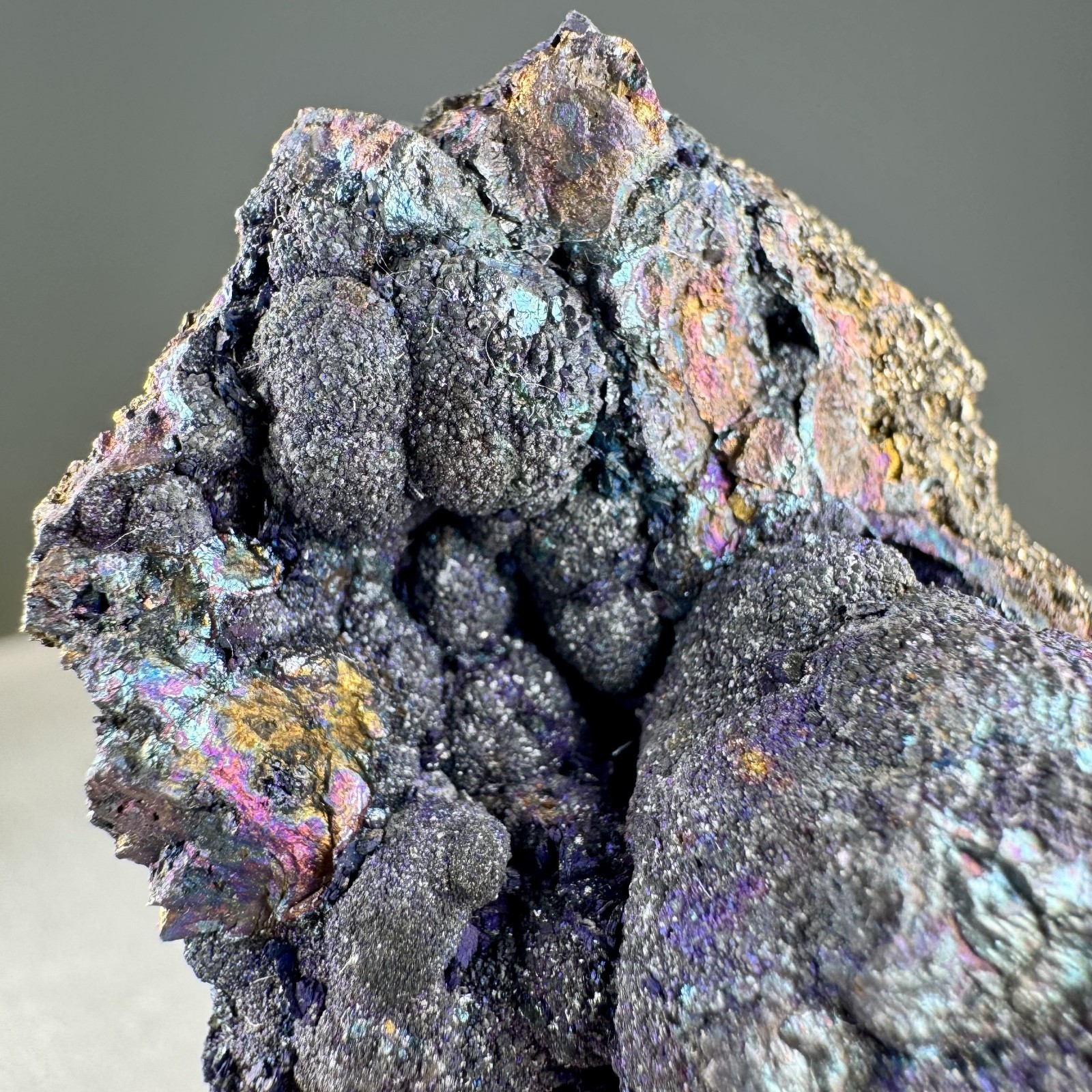 Rare “Blister Ore” Purple-Blue Chalcopyrite: Flambeau Mine, Rusk Co., Wisconsin