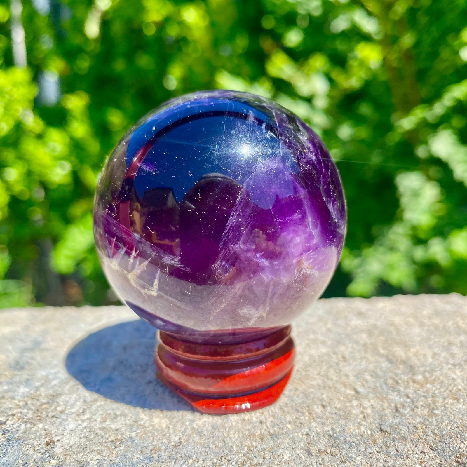217G natural Green fluorite ball quartz crystal Sphere Reiki energy healing