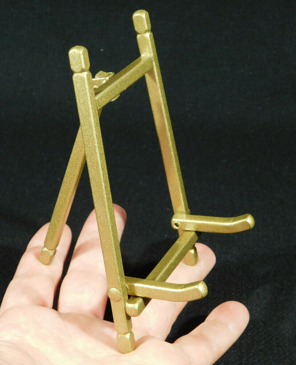 Easel Display Stand Medium Size Metal Folding Brass Color