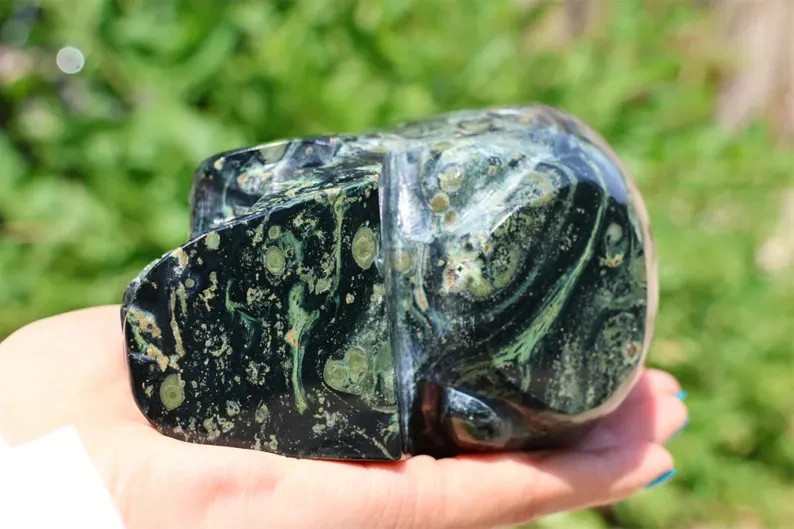 2LB+ Natural Kambaba Jasper Quartz crystal carving skull Reiki healing 1pc