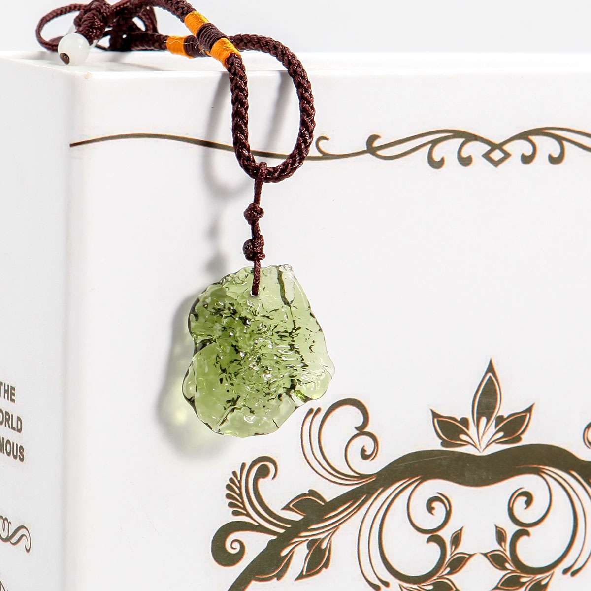 Natural Czech Moldavite Meteorite Impact Pendant Necklace Chakra Healing Green