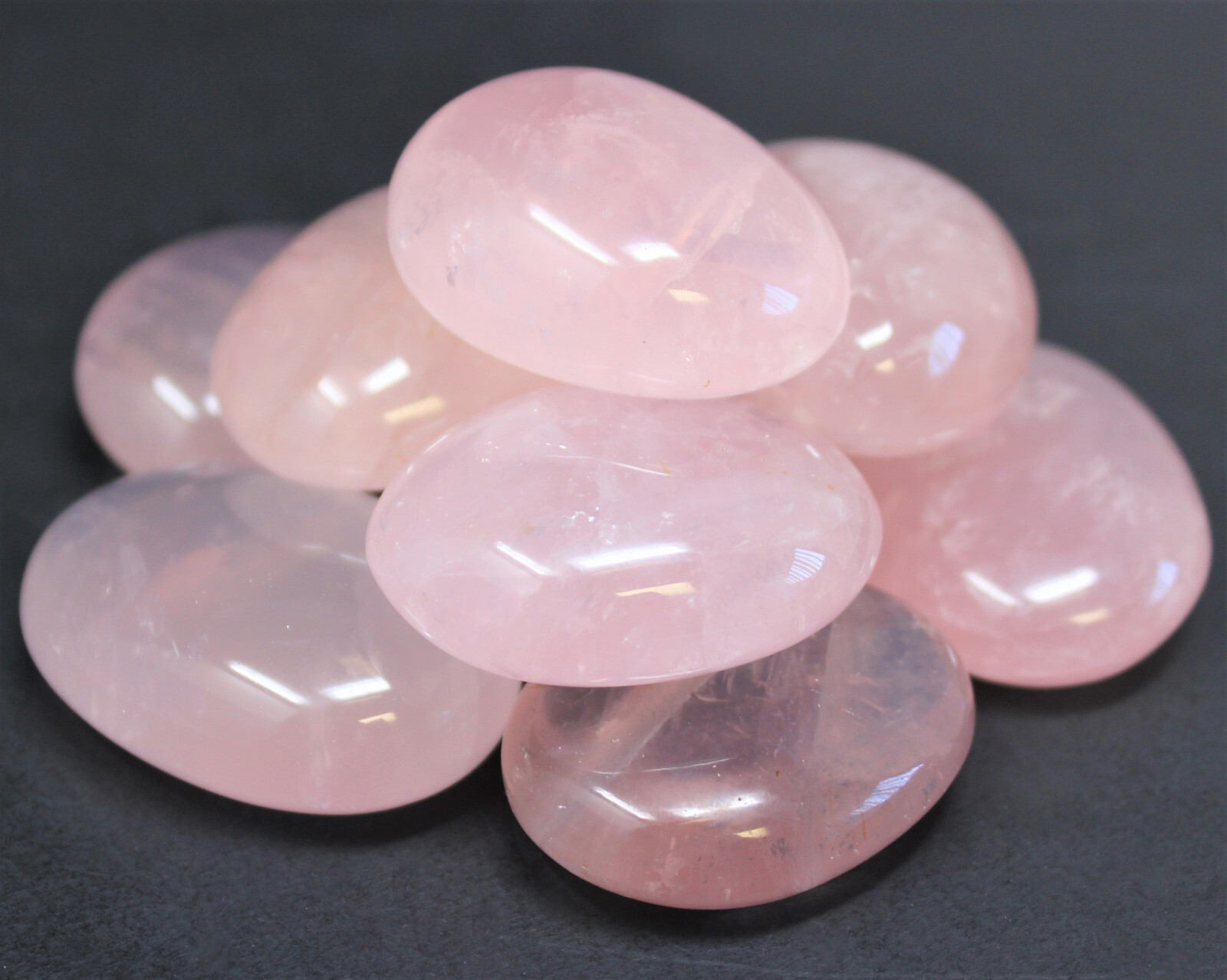 Wholesale Bulk Lot Rose Quartz Palm Stones – Hand Polished Rose Quartz Pebbles