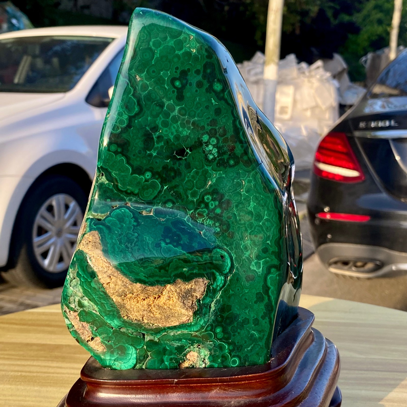 7.71LB TOP Natural Malachite crystal quartz Mineral specimen Reiki gem