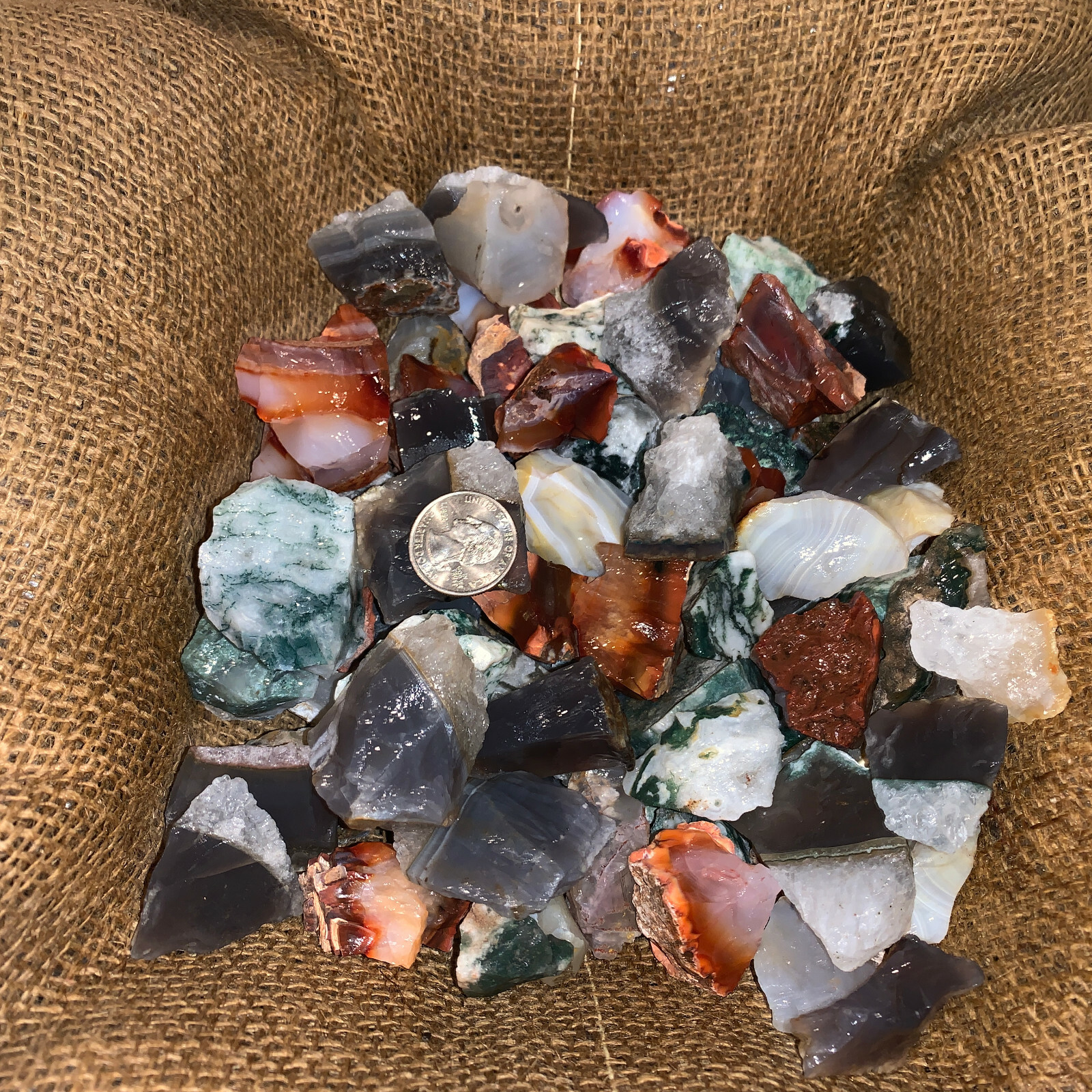 2000 Carat Lots of Unsearched Natural MIXED Agate Rough+ A FREE Faceted gemstone