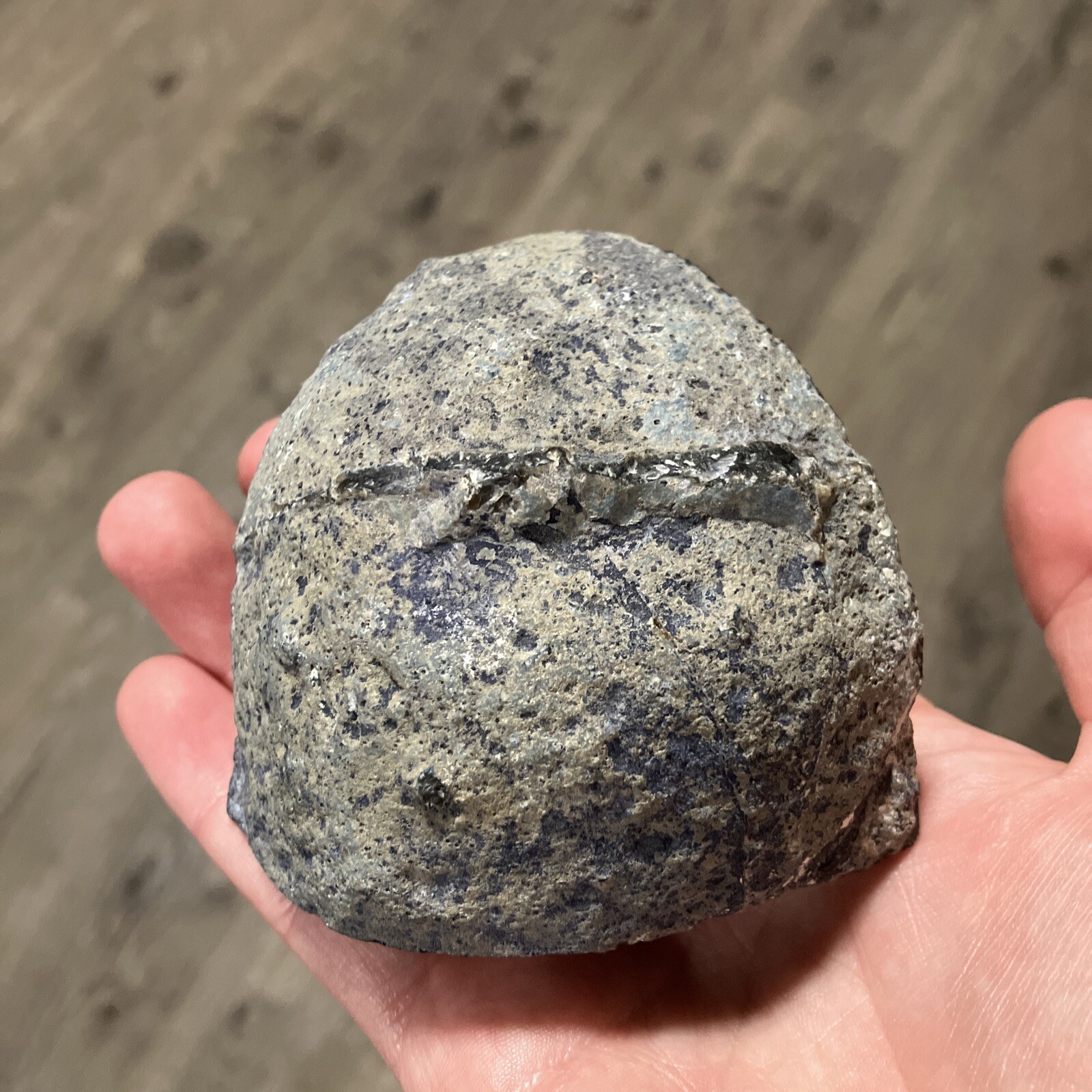 Gorgeous 1lb (15oz) Blue/Grey Cut 1/8 Polished Agate Bookend Paperweight Geode
