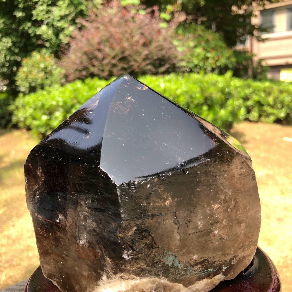 5.25LB Natural Smoky Quartz Crystal Mineral Specimen Reiki Healing+Stand
