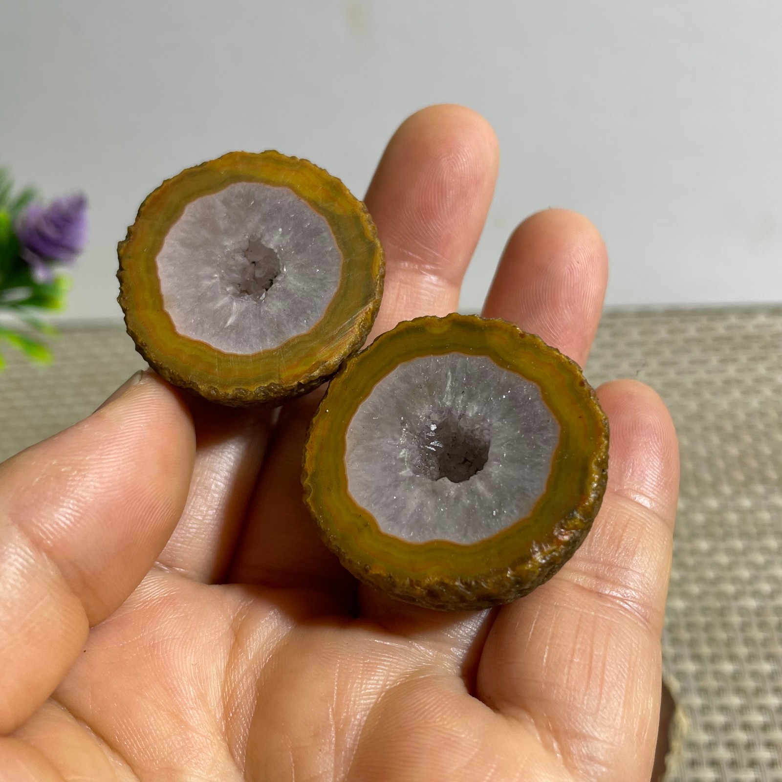 Natural cave Warring States red agate home decoration ornaments rough 46g