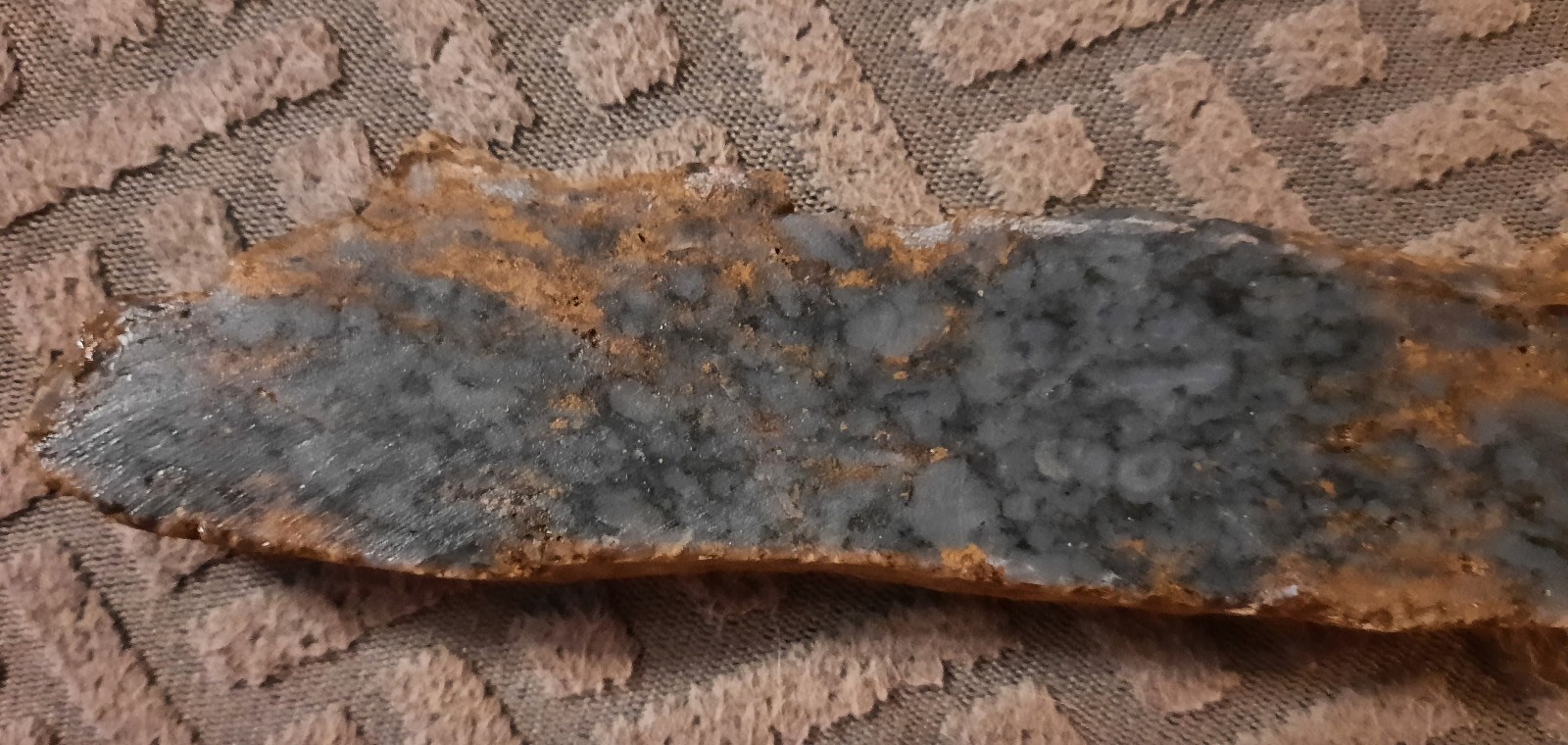 Blue Agatized Criniod Stems Bedrock from Southern Kentucky. 4355 Carats
