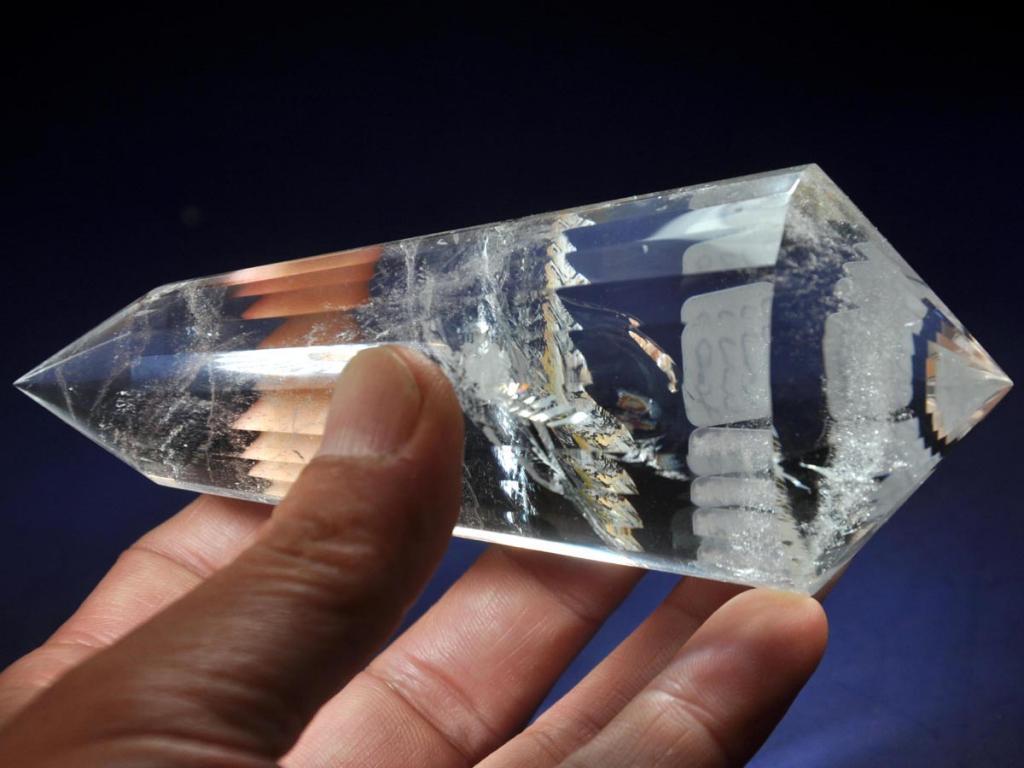 24 Sided 5.25″ Vogel Inspired Clear Quartz DT Crystal Wand, Brazil! VQ108