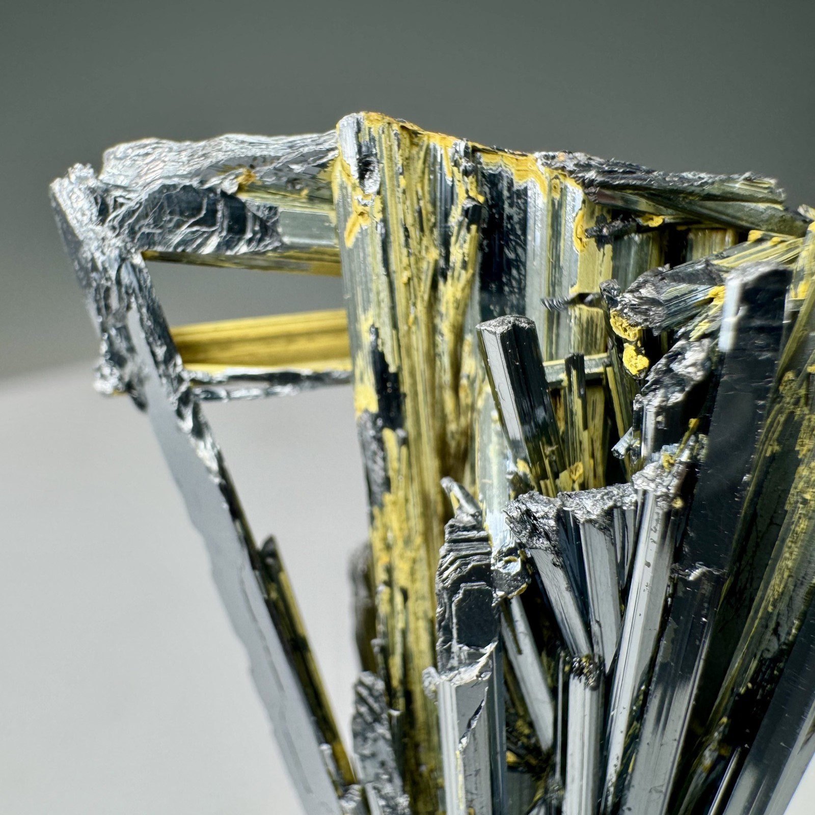 Fine Stibnite Crystal Group: Pribram, Central Bohemian Region, Czech Republic