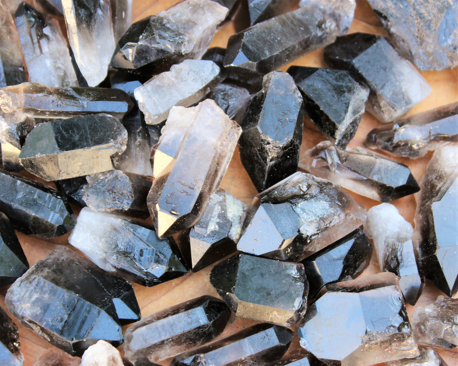 3 Large Smoky Quartz Points (1″ – 1.5″) (Raw Rough Smokey Quartz Points)