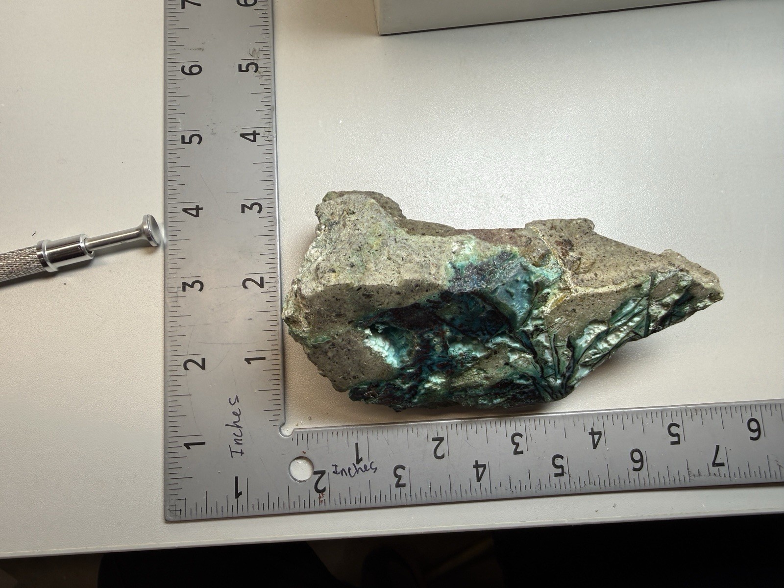 6” Polished Native Copper in Chrysocolla — Display Specimen (Indonesia)