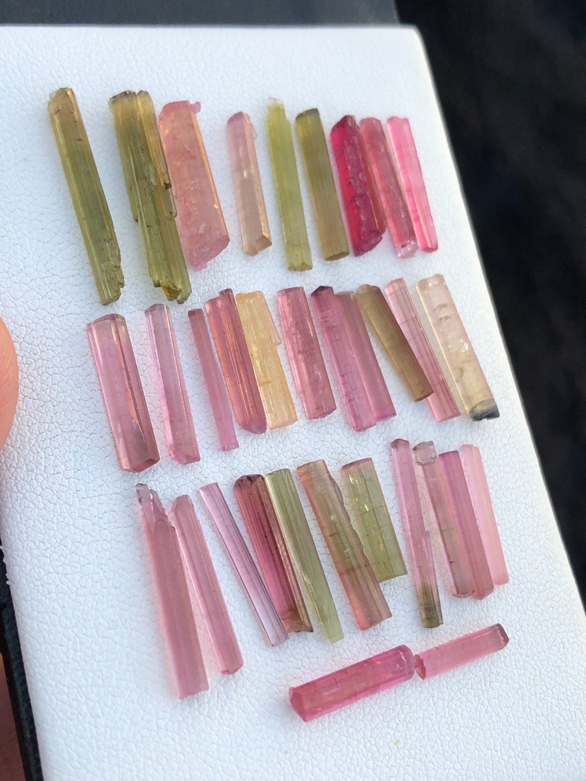 35Cts Natural Mix Color Tourmaline Rough Crystals Lot