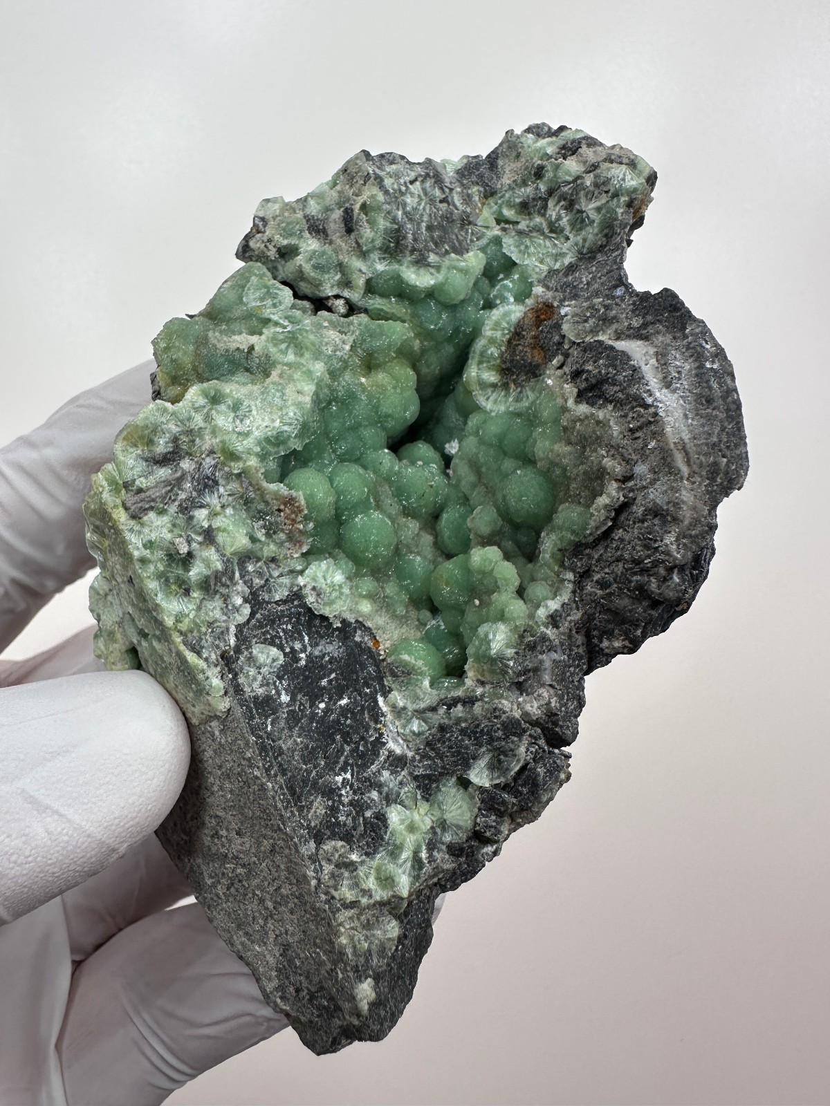 Top Luster___Beautiful Large RARE GREEN Wavellite Specimen from Arkansas