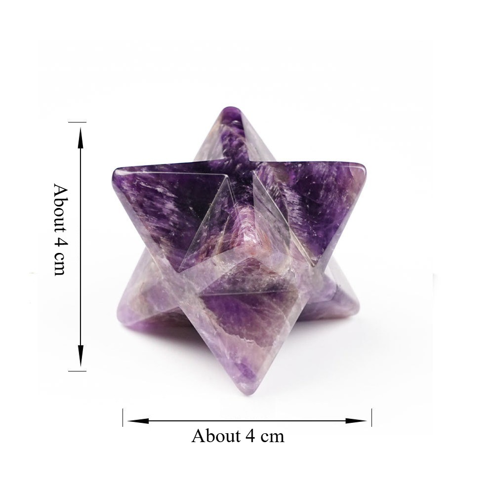 Natural Crystal Merkaba Star Sacred Geometry Flower Of Life Home Decor Ornament