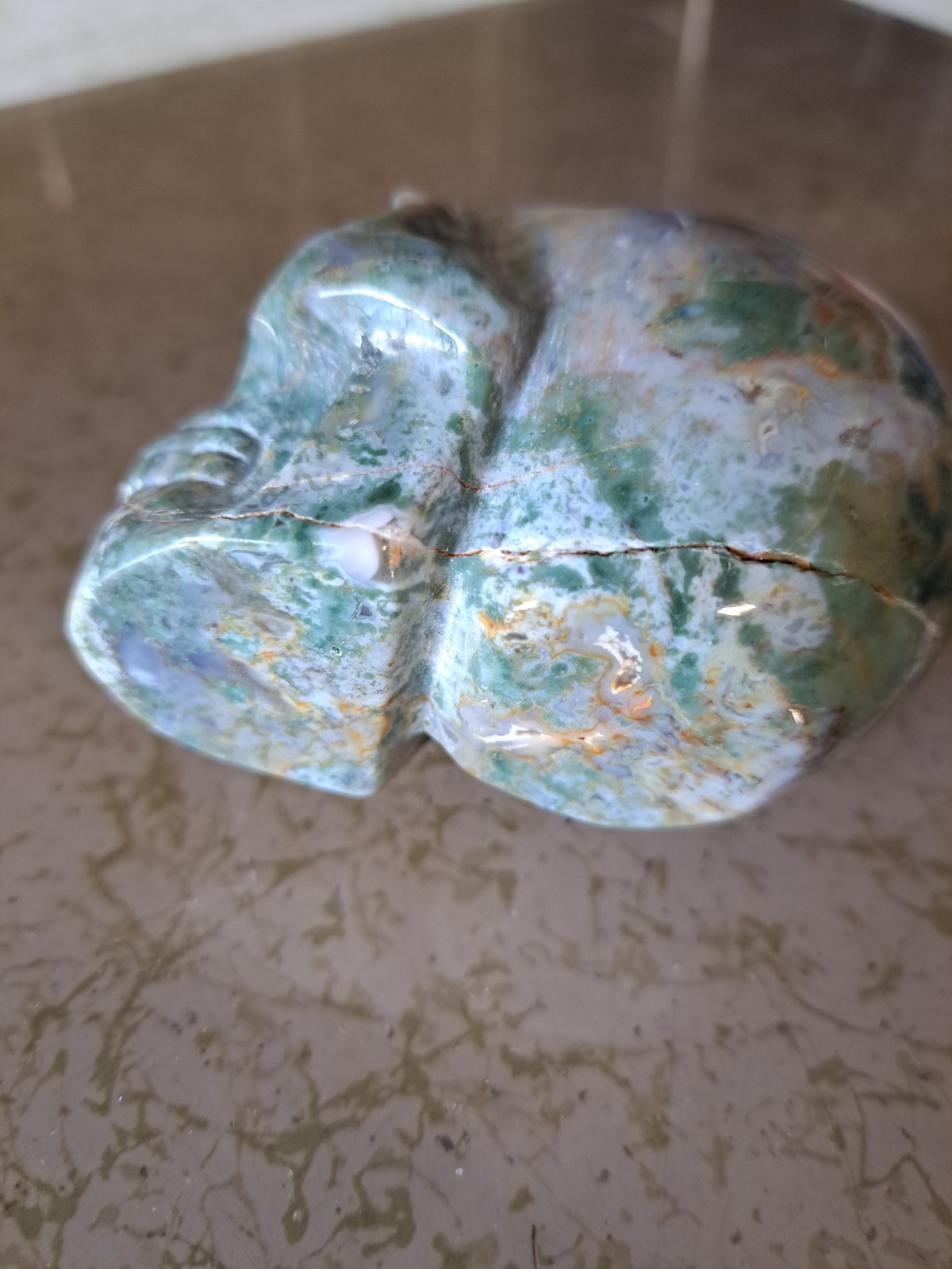 😍😍😍12.7 oz crystal quartz, hand carved skull mineral 2 3/8″🤪🤪🤪