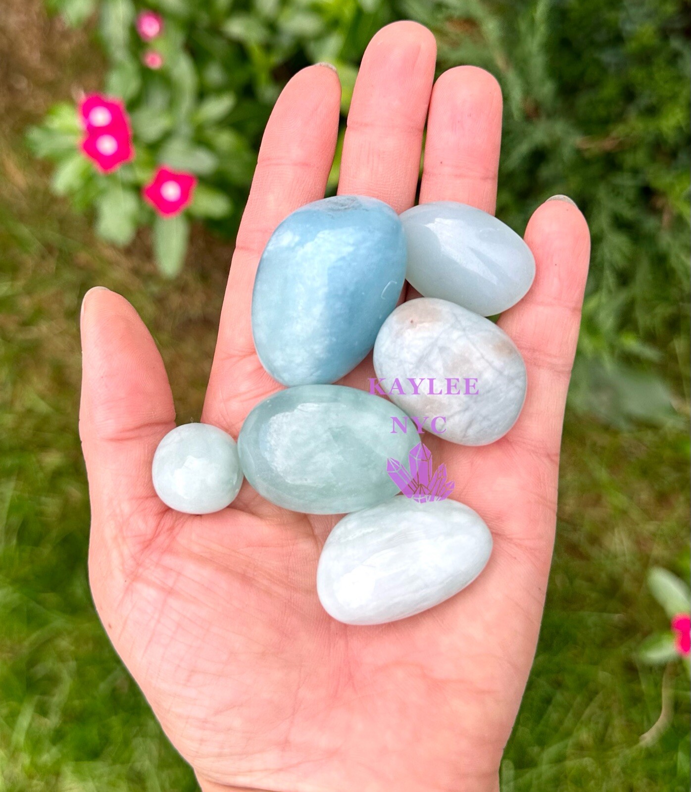 Wholesale Lot 1 Lb Natural Aquamarine Tumble Healing Energy