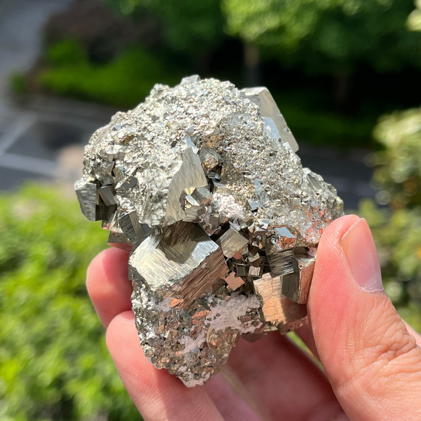 430g A+Natural Pyrite Cubic Mineral Specimen Crystal Cube Healing Home Decor
