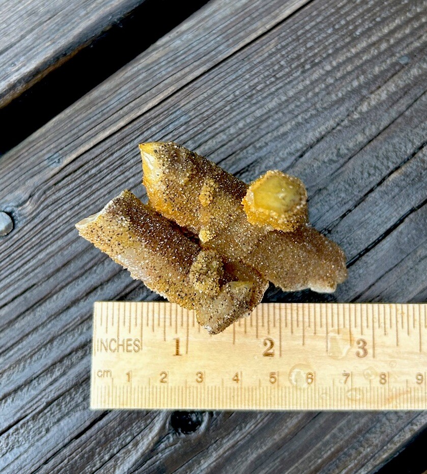 Dark GOLDEN HEALER SPIRIT QUARTZ Fairy Crystal Cluster – Boekenhouthoek, RSA