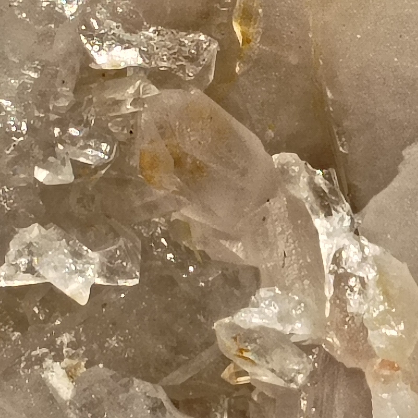 104g Quartz & Massive Topaz Crystal Silver Mines MO Historic Byrd Collection