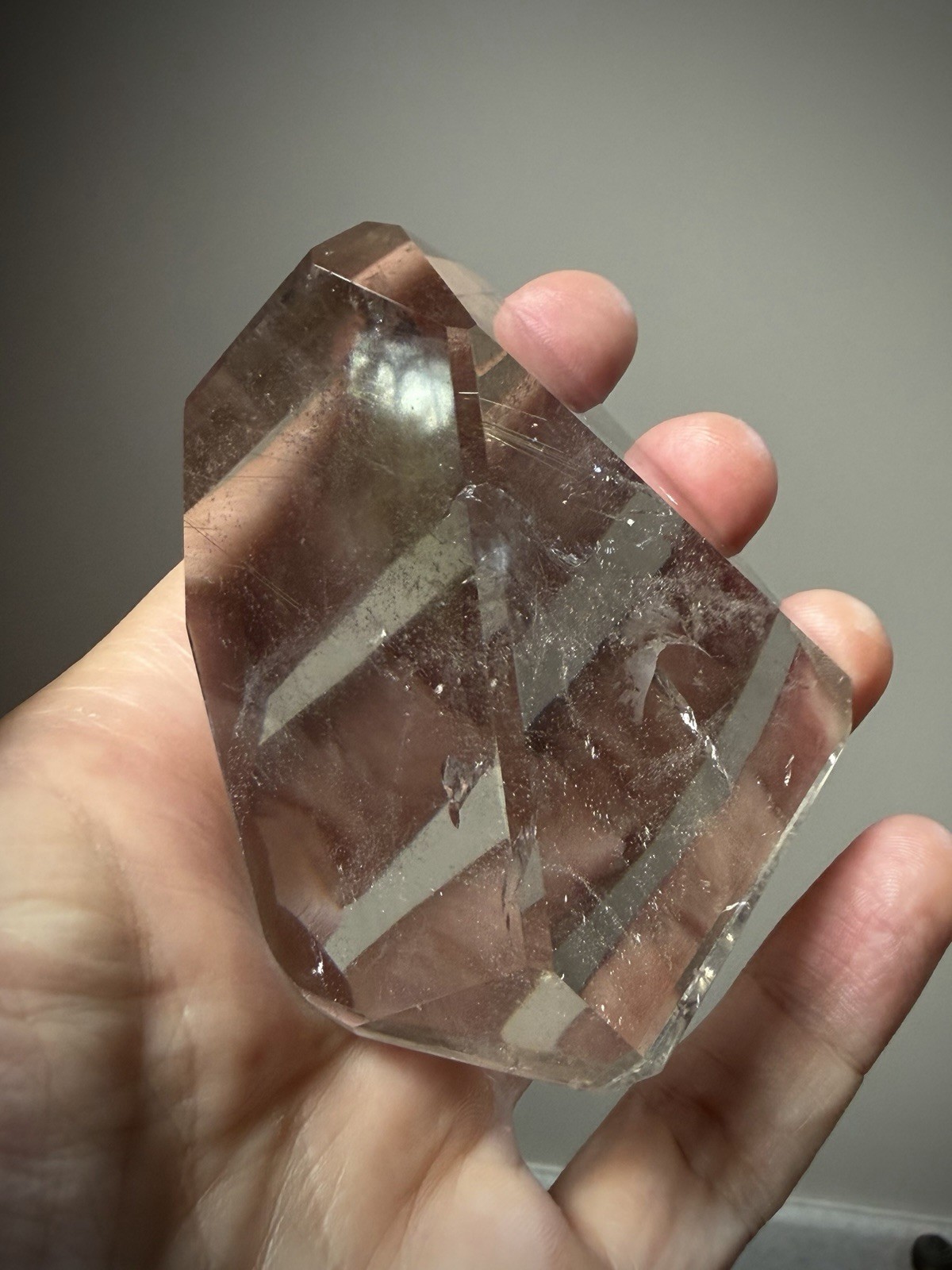 Gold Rutilated Quartz Crystal Optical Quartz Rutile Inclusion Quartz Polished