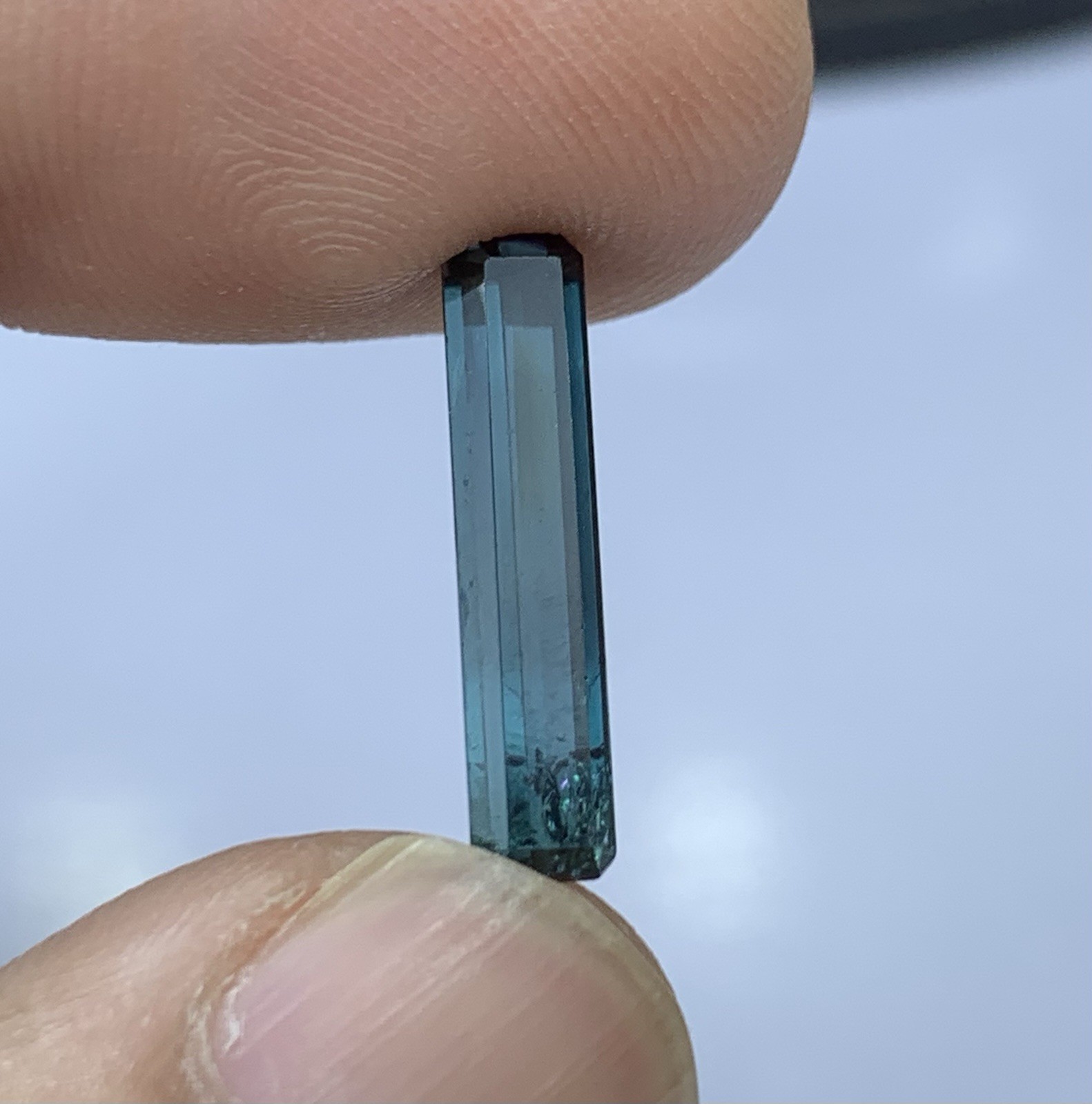 3.15 Carats Blue Tourmaline Faceted Gemstone From Afghanistan.