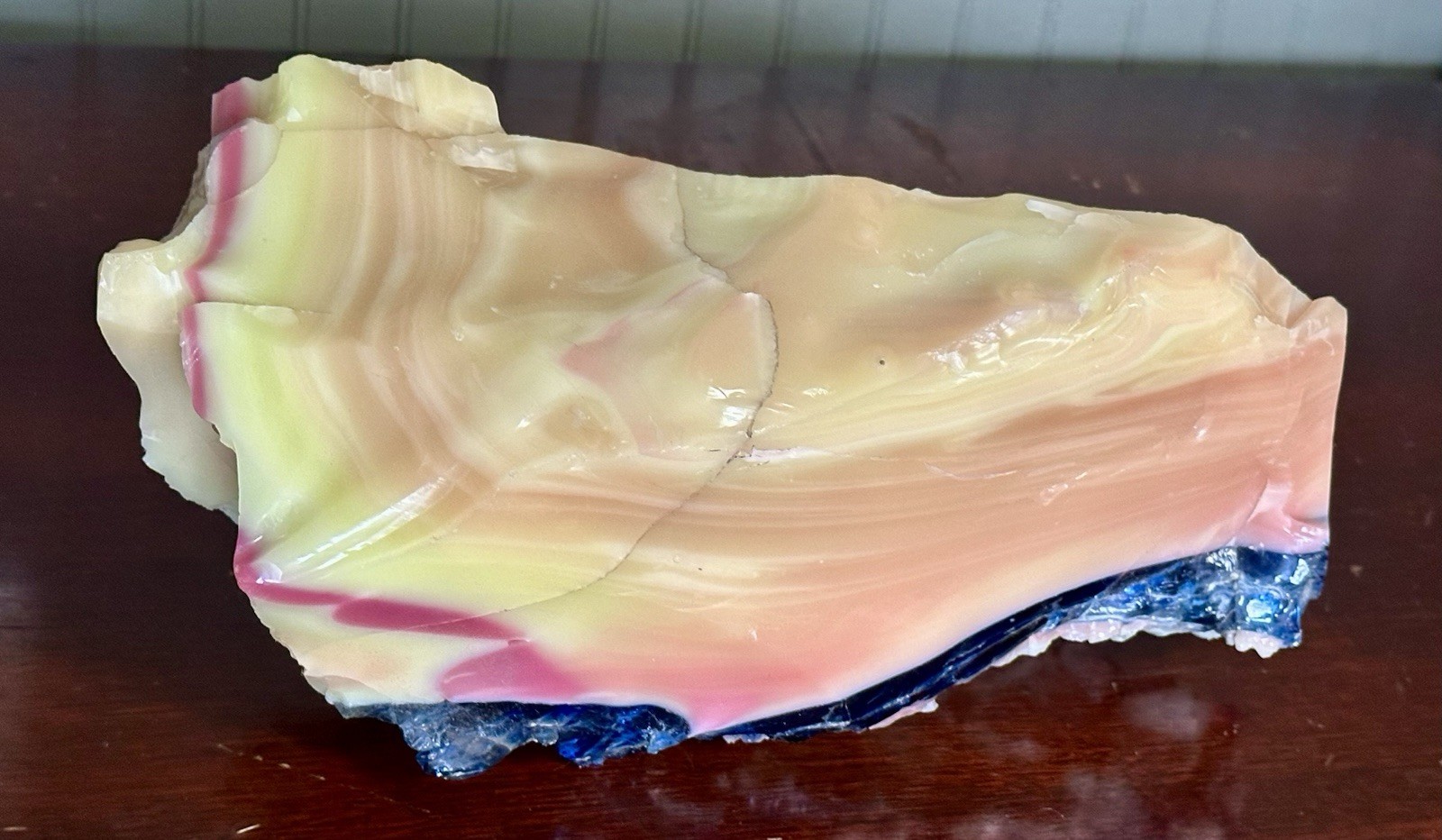 Stunning Uranium Slag Glass Cullet Mixed Blue Yellow Orange HOUZER Rock Overpour