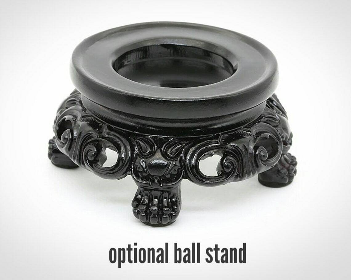 80mm Large Black Crystal Ball, Crystal Fortune Telling Ball, Quartz, 3.15 Inch