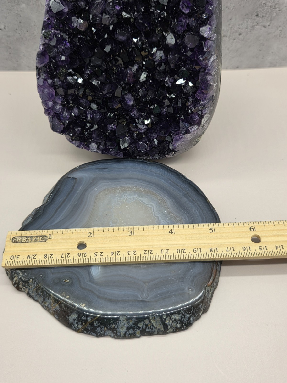Uruguay Amethyst Geode Dark Purple Crystal Cluster Agate Slab Mine Direct 5LB +