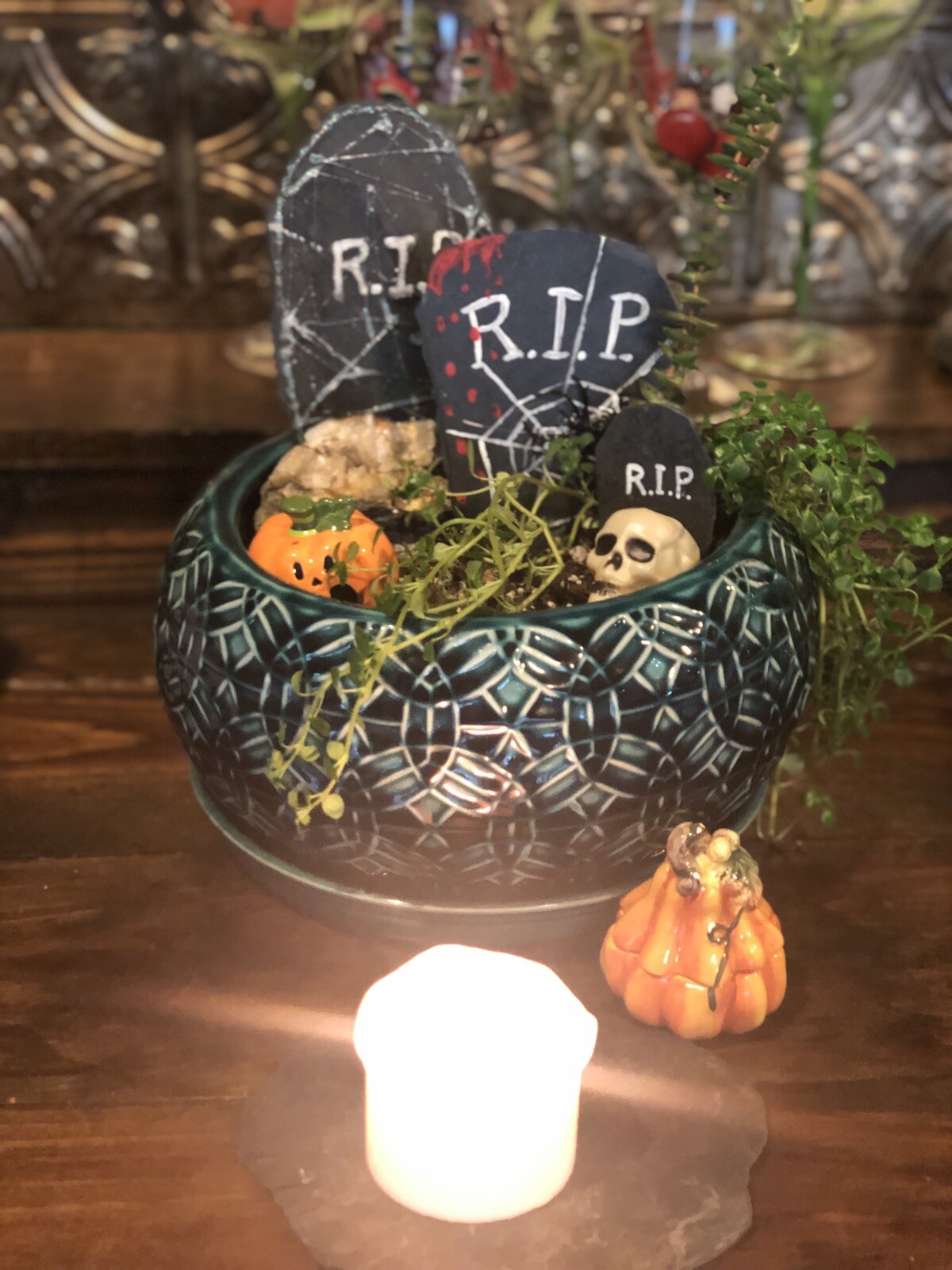 Halloween Crafts! Three Small Slate Tombstones For Kids Crafts And Decor