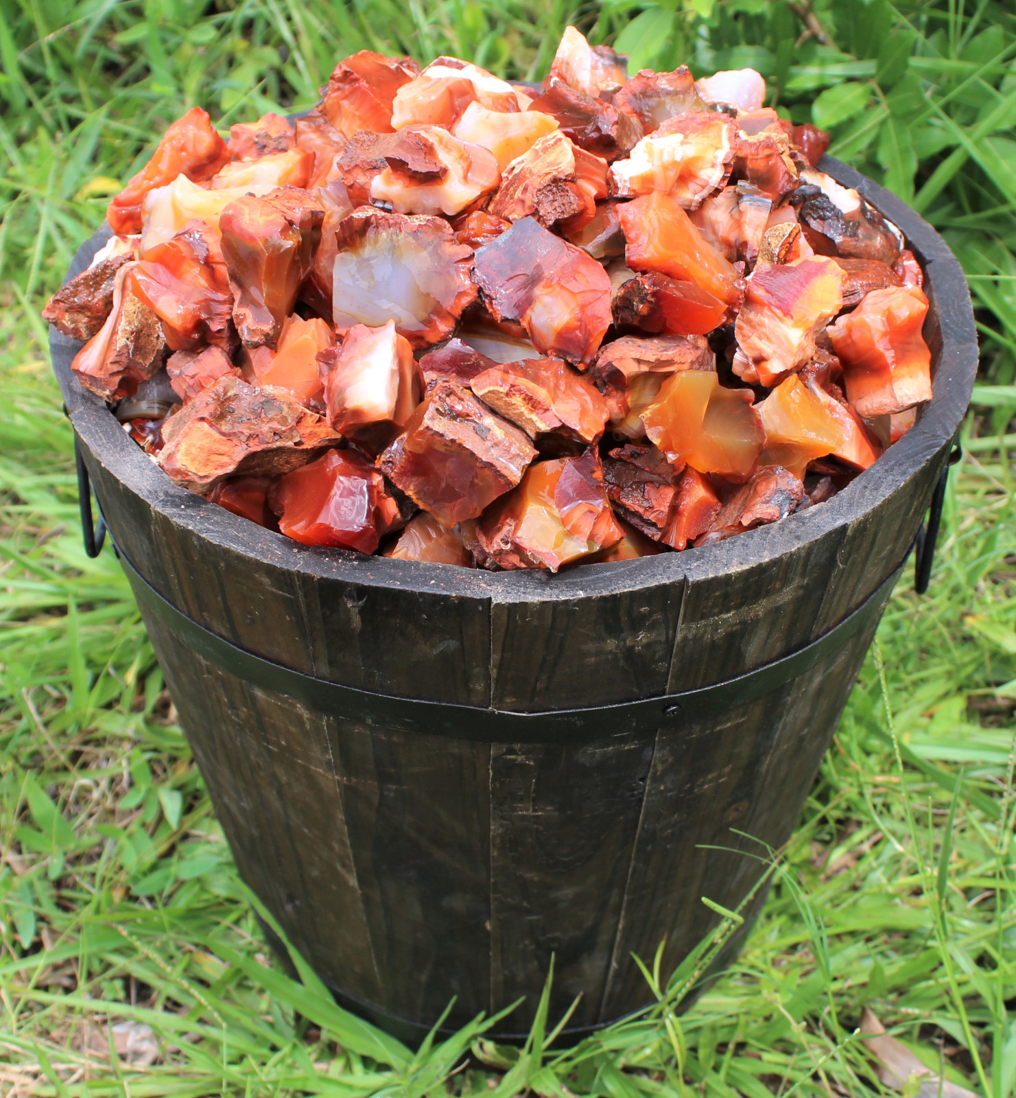 5 lb Bulk Lot Natural Rough Carnelian (Raw Stone Crystal Tumbling, MADAGASCAR)