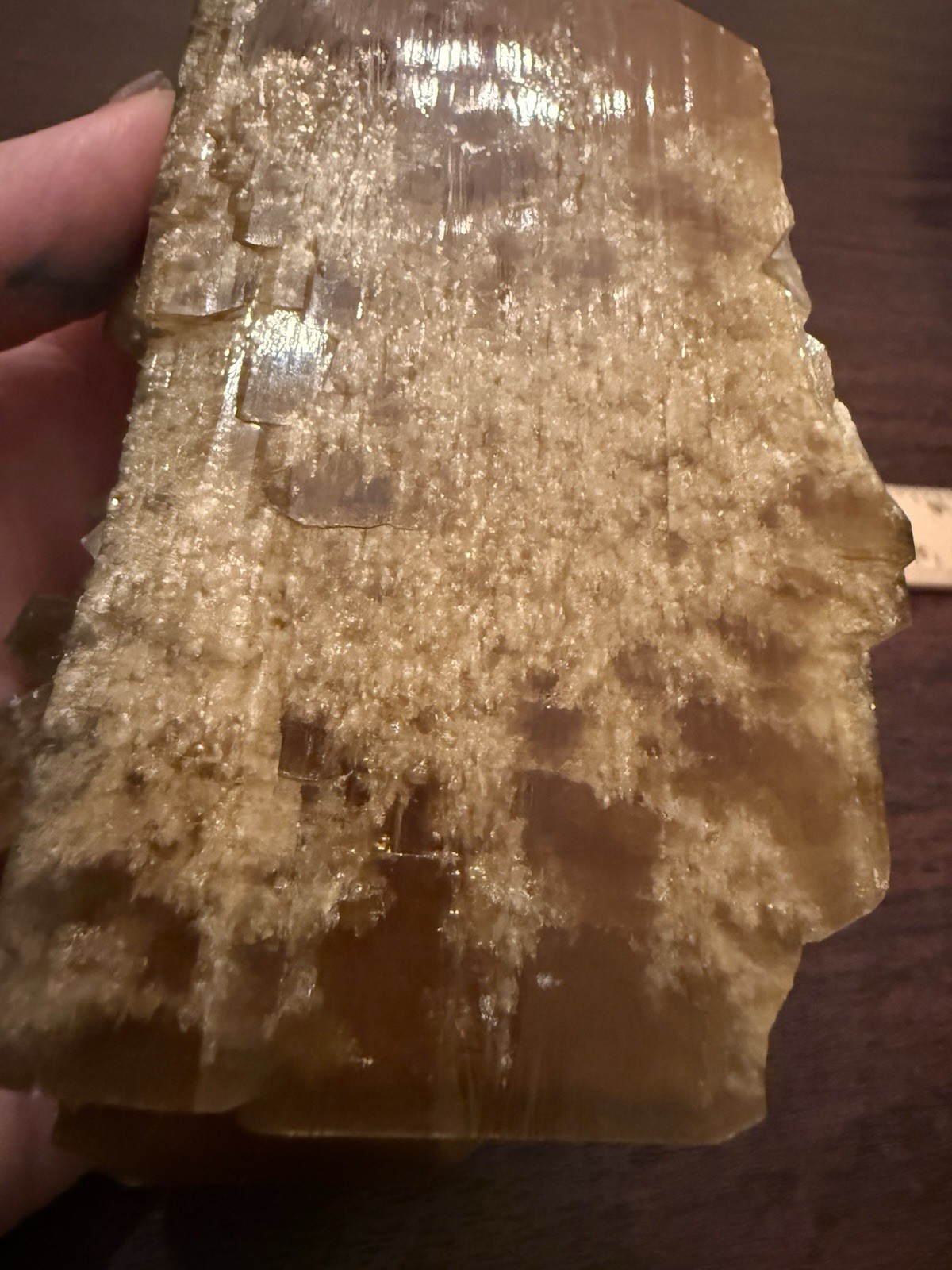 Golden Barite China 2+ Pounds Mineral Specimen With Stand