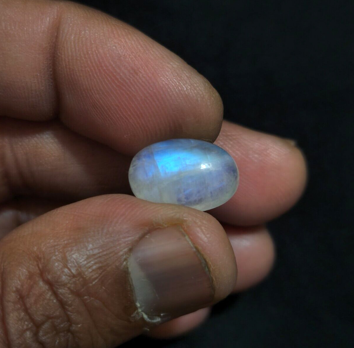 Rare Rainbow Moonstone Oval Shape Size 16.50x11x7 mm Loose Gemstone For Jewelry