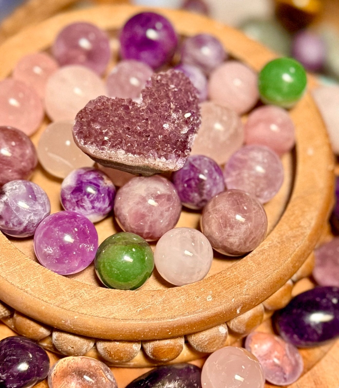 Lucky Crystal Confetti Scoop No Chips Carvings Towers Palm Stones 1/2-2LB