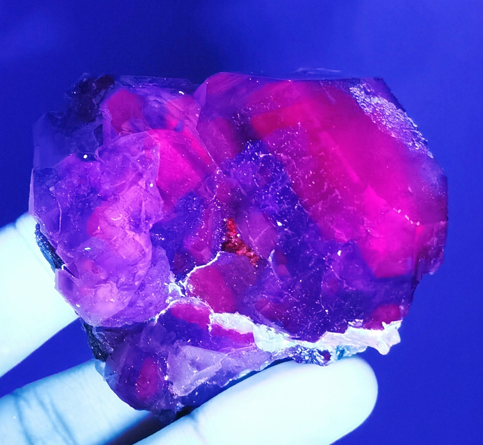 Natural Transparent Purple Window Fluorite Mineral Specimen China