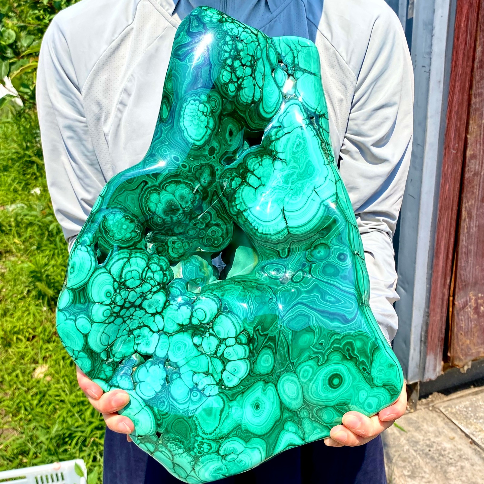 28.88LB TOP Natural Malachite crystal quartz Mineral specimen Reiki gem