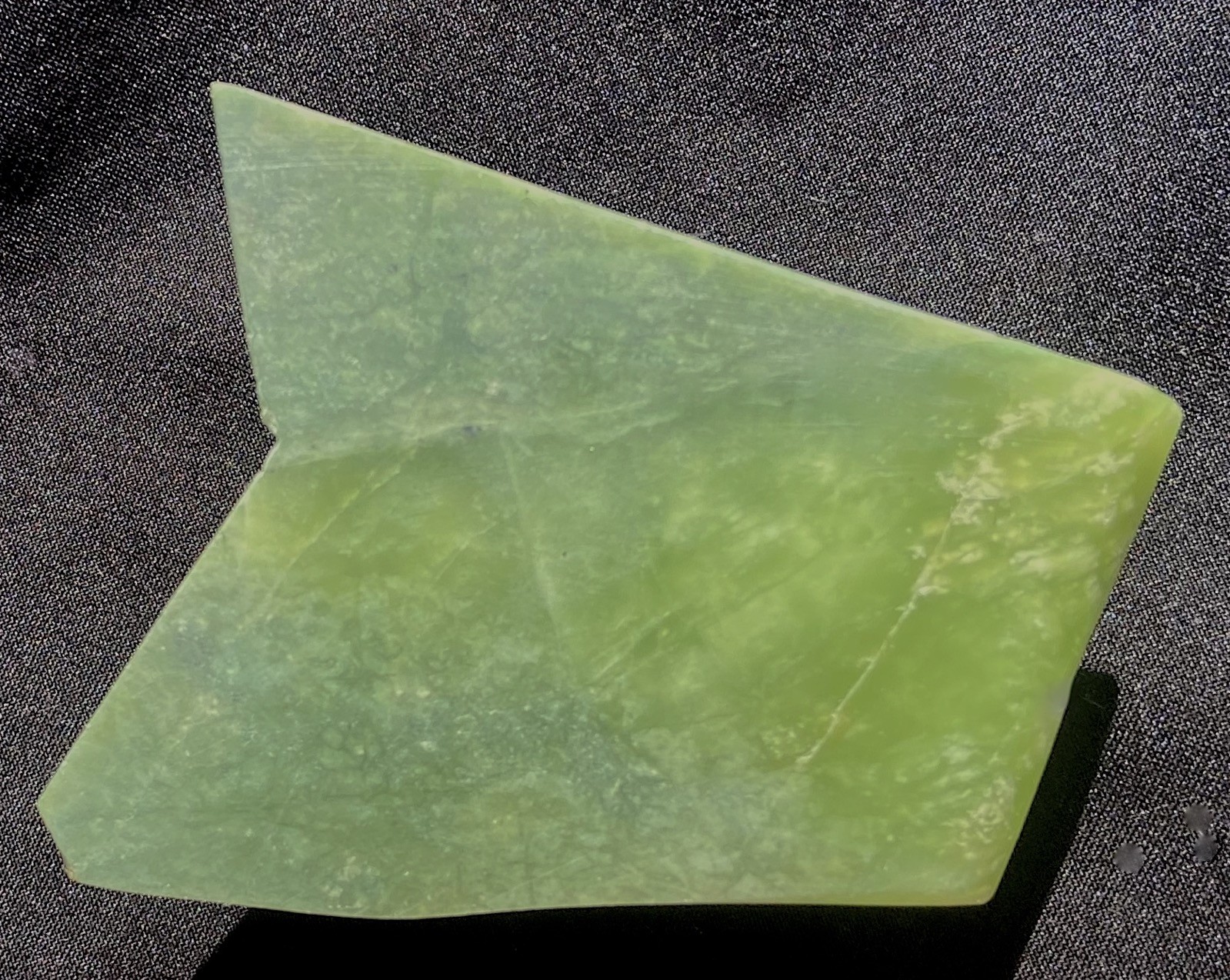 GREEN ICE JADEITE TRIM SLAB FROM MAINLAND CHINA VERY RARE 38 GRAMS