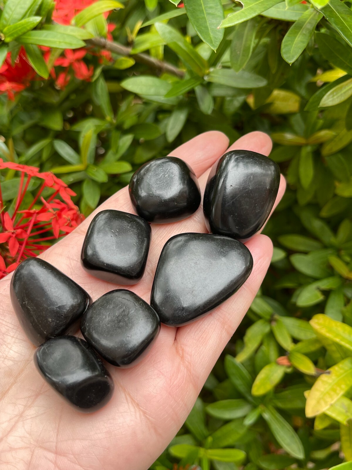 Grade A++ Jet Tumbled Stones, 0.75-1.5 Inch Tumbled Jet Stones, Wholesales Bulk