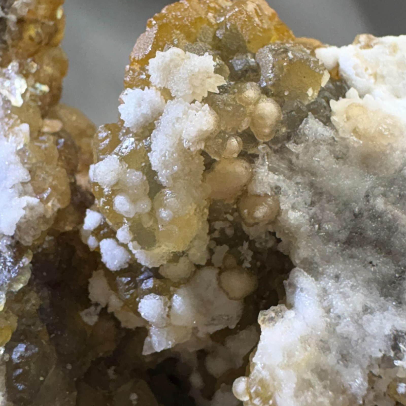 Rare Dual Color Fluorescent Natural Fluorite w/ Gypsum Raw Mineral Specimen