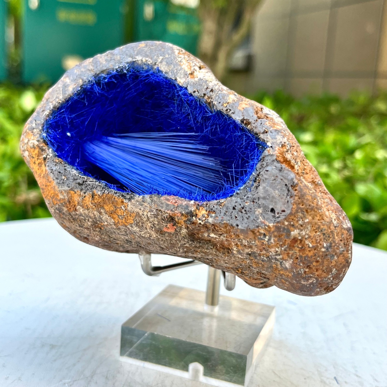 1.67LB Blue Natural Goethite Crystal Quartz Energy Ore Healing Mineral Specimen