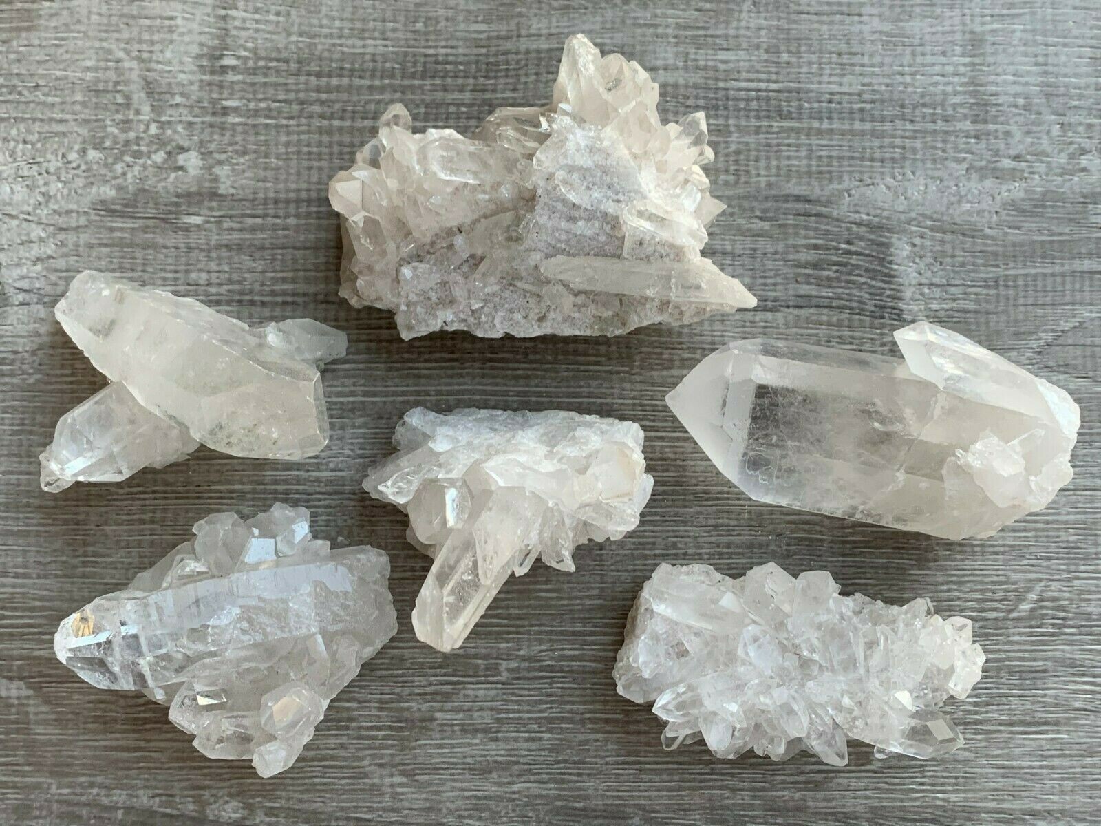 Large Grade A++ Clear Quartz Crystal Cluster, 2″- 3″ Raw Clear Quartz Geode
