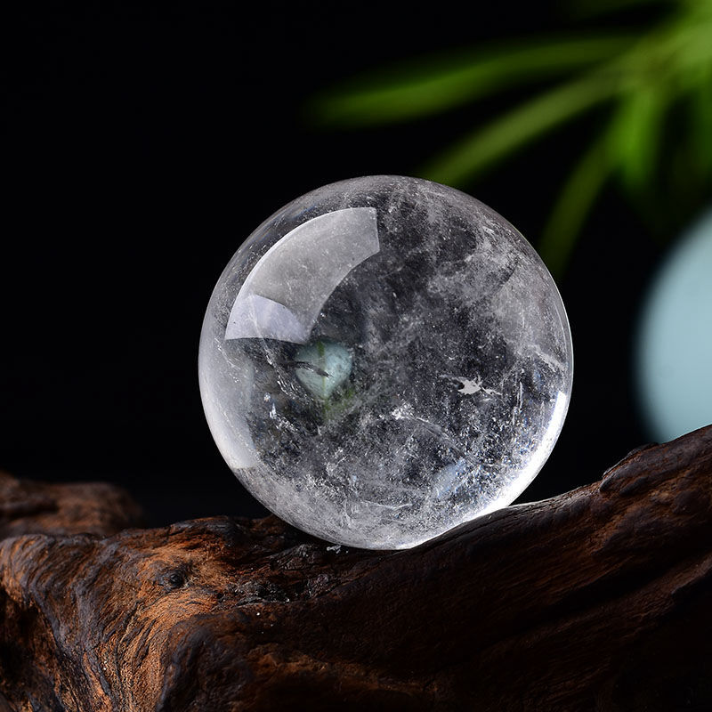Natural Clear Rose Quartz Crystal Orb Ball Healing Energy Stone Sphere W/ Stand