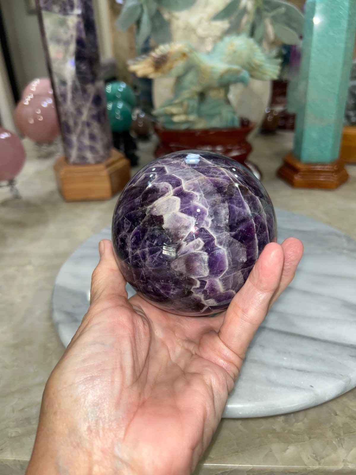 Dream AMETHYST sphere with stand
