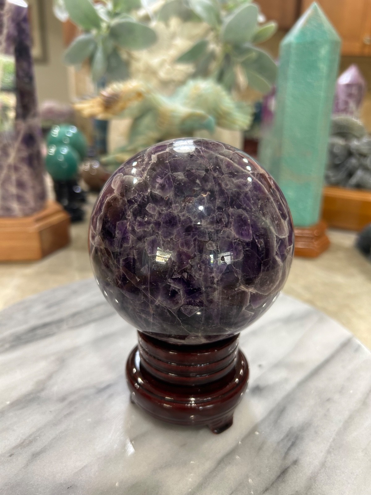 Dream AMETHYST sphere with stand